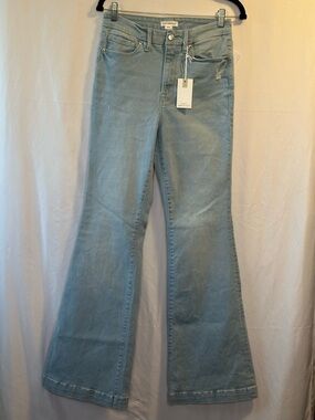 Good American Good Legs Flare Jeans Light Wash Mid Rise Size 6-12 NWT